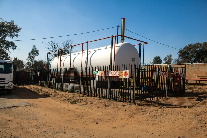 Renisto's LP gas storage tank